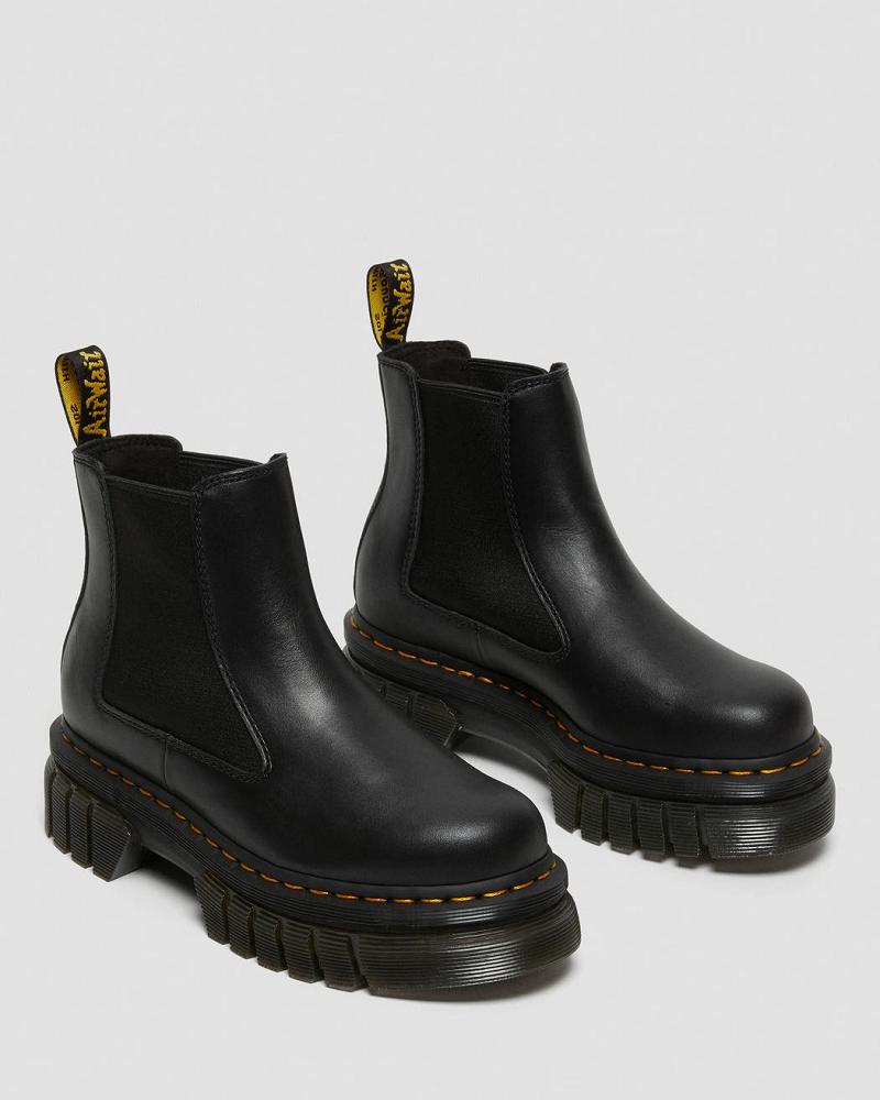 Men's Dr Martens Audrick Nappa Leather Platform Ankle Boots Black | AU 431BEX